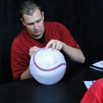 Trevor Cahill signs autographs at 2012 Subway FanFest. (Photo by Vince 
Marotta/Arizona Sports)