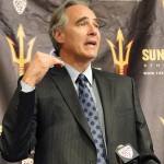 ASU VP of Athletics Steve Patterson speaks to 
the media about the university's plan to 
renovate Sun Devil Stadium. (Photo: Vince 
Marotta/Arizona Sports)