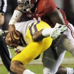 Alabama linebacker Courtney Upshaw thrived 
under the guidance of Nick Saban. In the BCS 
Championship game, Upshaw had six tackles and 
one sack in the 21-0 win. He finished the 
season with 51 total tackles and 8.5 sacks.