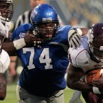 Dontari Poe, a 6-foot-4, 346 pound defensive 
tackle out of Memphis, was credited with 33 
tackles and one sack in 2011. 