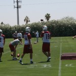 Cardinals QB Kevin Kolb along with the rest of 
the team's quarterbacks. (Craig Grialou/Arizona 
Sports)