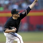 
Arizona Diamondbacks' Wade Miley delivers a pitch against the 
Milwaukee Brewers during the first inning of a baseball game, 
Saturday, May 26, 2012, in Phoenix. (AP Photo/Matt York)
