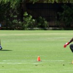 Receiver Andre Roberts turns to make a catch 
during minicamp Tuesday, June 12. (Craig 
Grialou/Arizona Sports)