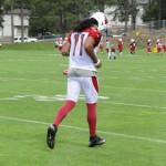 Larry Fitzgerald during Cardinals Training Camp in Flagstaff 
Thursday. (Photo: Vince Marotta/Arizona Sports)