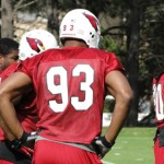Defensive end Calais Campbell during Cardinals Training Camp in 
Flagstaff Wednesday. (Photo: Vince Marotta/Arizona Sports)