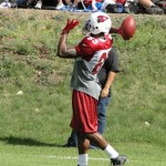 Wide receiver Early Doucet during Arizona 
Cardinals Training Camp in Flagstaff Friday. (Photo: Vince 
Marotta/Arizona 
Sports)