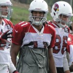 Wide receiver Larry Fitzgerald during Cardinals training camp in Flagstaff Thursday, August 14. (Photo: Vince Marotta/Arizona Sports)