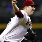 Arizona Diamondbacks pitcher Trevor Cahill delivers against the Miami Marlins during the first inning of a baseball game, Tuesday, Aug. 21, 2012, in Phoenix. (AP Photo/Matt York)