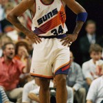 After moving into their new home, America West Arena, in 1992, the Suns switched their look which also coincided with Charles Barkley's arrival in Phoenix. (AP Photo)