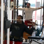 Safety Rashad Johnson works out during an offseason workout in Tempe on April 3, 2013. (Craig Grialou/Arizona Sports)