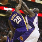 Shaquille O'Neal, Phoenix Suns
February 20, 2008
From the moment he pointed to his ring finger when first introduced to the Phoenix crowd until the time he took the court, O'Neal's arrival was met with high expectations, excitement and reservation. Shaq posted a line of 15 points, nine rebounds, three assists and two blocks in his first game with the team, which happened to come at home in a 130-124 loss to the L.A. Lakers.