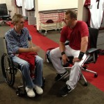 34th round pick Cory Hahn meets with Arizona Diamondbacks infielder Willie Bloomquist at Chase Field Friday afternoon (Craig Grialou/Arizona Sports)