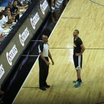 Kendall Marshall talking with referee. (Craig Grialou/Arizona Sports)