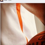 The Phoenix Suns' second jersey teaser featured white shorts with an orange stripe down the side. (Photo courtesy of the Phoenix Suns Facebook)