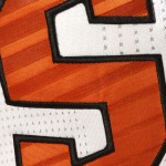 The Phoenix Suns' fourth jersey teaser featured orange lettering on a white uniform. (Photo courtesy of the Phoenix Suns Twitter account)