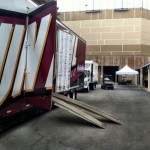 ASU's equipment truck sits outside Stanford Stadium prior to the Sun Devils' 4 p.m. kickoff against the Cardinal. (Twitter photo/@doug620)