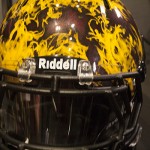 ASU unveiled its customized Shamrock Series helmet in Tempe, Ariz. (Dave Dulberg/Arizona Sports)