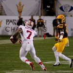 Stanford's Ty Montgomery runs for a first down against Arizona State during the NCAA Pac-12 Championship football game on Saturday, Dec. 7, 2013 in Tempe, Ariz. (Photo by Clayton Klapper/KTAR)