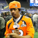 Entertainer Nick Cannon at Super Bowl XLVIII Media Day Tuesday, Jan. 28, 2014 at the Prudential Center in Newark, New Jersey. (Photo: Vince Marotta/Arizona Sports)