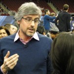 Comedian Mo Rocca at Super Bowl XLVIII Media Day Tuesday, Jan. 28, 2014 at the Prudential Center in Newark, New Jersey. (Photo: Vince Marotta/Arizona Sports)