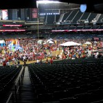 A view from the seats of the Arizona Diamondbacks' 2014 Fan Fest Saturday, February 8 at Chase Field (Clayton Klapper/Arizona Sports).