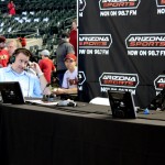 Arizona Sports 98.7 FM's Dan Bickley Show with Vince Marotta live on air at the Arizona Diamondbacks' 2014 Fan Fest Saturday, February 8 at Chase Field (Clayton Klapper/Arizona Sports).
