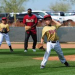 An Ahwatukee Little League player pitches the ball Saturday at the Salt River Fields in Scottsdale. (Photo courtesy of Jennifer Stewart/Arizona Diamondbacks)