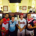 Paul Goldschmidt gets a photo with Adam Goodes, Allesandro del Piero and Sonny Bill Williams. (Photo by @Dbacks)