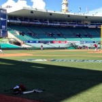 The Arizona Diamondbacks take part in a simulated game at the Sydney Cricket Ground. (Photo courtesy of Greg Schulte's Twitter account)