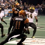 Arizona Rattlers' Arkeith Brown runs with the ball during the Rattlers' 73-69 win over the Pittsburgh Power on Saturday at US Airways Center. (Arizona Sports/Clayton Klapper)
