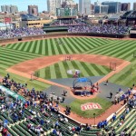 A field view of Wednesdays' game celebrating Wrigley Field's 100th birthday, as the Arizona Diamondbacks play the Chicago Cubs. (@GubnuhDbacks)