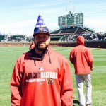Arizona Diamondbacks pitcher Josh Collimenter celebrates 100 years of Wrigley Field in his own fashion. (@Dbacks)