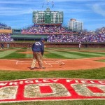 The view from behind the plate at Wrigley Field before the Arizona Diamondbacks and the Chicago Cubs celebrate the 100th birthday of Wrigley Field. (@MLB) 