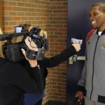 Phoenix Suns guard Eric Bledsoe talks with reporters during training camp in Flagstaff, Ariz., on Wednesday, Oct. 1, 2014. (Photo: Craig Grialou/Arizona Sports)
