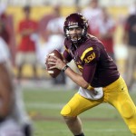 ASU's maroon, maroon, gold combination was worn at home in 2012 against Utah and at home against Colorado in 2013. 