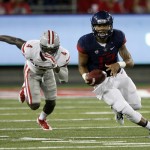 Arizona 58, UNLV 13 - It was the season opener and the first chance to see new quarterback Anu Solomon. The redshirt freshman did not disappoint, throwing for 425 yards and four touchdowns. Arizona gained a school-record 787 total yards in the rout.
