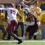 7. ASU 52...Washington State 31 - Taylor Kelly threw for 232 yards and four touchdowns and D.J. Foster ran for 96 yards and three scores as the Sun Devils continued their dominance of the Cougars. The defense did their part too, forcing five Wazzu turnovers.
