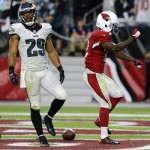 Week 8: Cardinals 24, Eagles 20 - Two of the NFC's best teams battled in Glendale, with the winner having an edge for playoff positioning. It was a back-and-forth affair, one the Eagles seemed to take charge of when Cody Parkey connected on a 20-yard field goal with 1:56 remaining to give the visitors a three-point lead. Less than a minute later, however, Carson Palmer hit John Brown for a 75-yard touchdown, and from there it was up to the defense to hang on. The Eagles pushed as far as the Arizona 16, but the Cardinals forced three incomplete passes, the last of which came as time expired. 