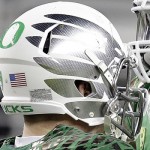 Oregon Ducks - White with silver wings/silver and white facemask