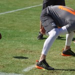 Cincinnati Bengals punter Kevin Huber practices snapping during Pro Bowl practice Thursday, Jan. 22, 2015. (Photo by Adam Green/Arizona Sports)