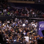 The scene at Super Bowl Media Day Tuesday, Jan. 27, at the US Airways Center. (Photo by Adam Green/Arizona Sports)