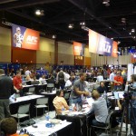 Stations from around the country broadcast in Radio Row at the Phoenix Convention Center. (Photo: Vince Marotta/Arizona Sports)