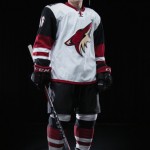 Max Domi modeling the road white. 