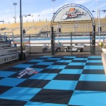 The winner of Sunday's Nextel Cup Checker Auto Parts 500 at Phoenix International Raceway will be crowned on this stage. (Bob McClay/KTAR).
