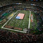 The pregame ceremony fills the playing field before the BCS championship college football game between LSU and Ohio State at the Louisiana Superdome in New Orleans, Monday, Jan. 7, 2008. (AP Photo/Charlie Riedel)