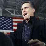 Republican presidential hopeful, former Massachusetts Gov. Mitt Romney greets supporters at a campaign rally on primary day in Grand Rapids, Mich., on the day of Michigan's primary election Tuesday, Jan. 15, 2008. (AP Photo/LM Otero)