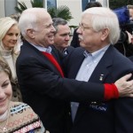 Republican presidential hopeful Sen. John McCain, R-Ariz., greets supporters as he leaves a campaign event at Carolina Hospital East Campus in Florence, S.C., Friday, Jan. 18, 2008. (AP Photo/Charles Dharapak)
