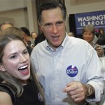 A young supporter is enthusiastic about meeting Republican presidential hopeful, former Massachusetts Gov. Mitt Romney, during a campaign rally at the University of North Florida in Jacksonville, Fla., Saturday, Jan. 19, 2008. (AP Photo/LM Otero)
