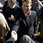 Democratic presidential hopeful, former Sen. John Edwards, D-N.C., greets supporters after a campaign rally at a farmers market Sunday, Jan. 27, 2008, in Dublin, Ga. Edwards came in third in the South Carolina Democratic primary. (AP Photo/Stephen Morton)
