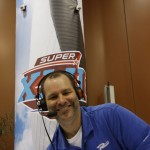 Doug at the Sports 620 KTAR Super Bowl Media Center. (Gary Smith/KTAR)